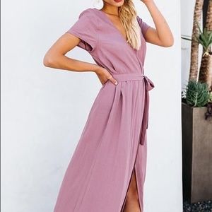 Mauve wrap dress